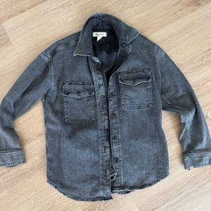 Madewell Washed Black Denim Shirt Jacket